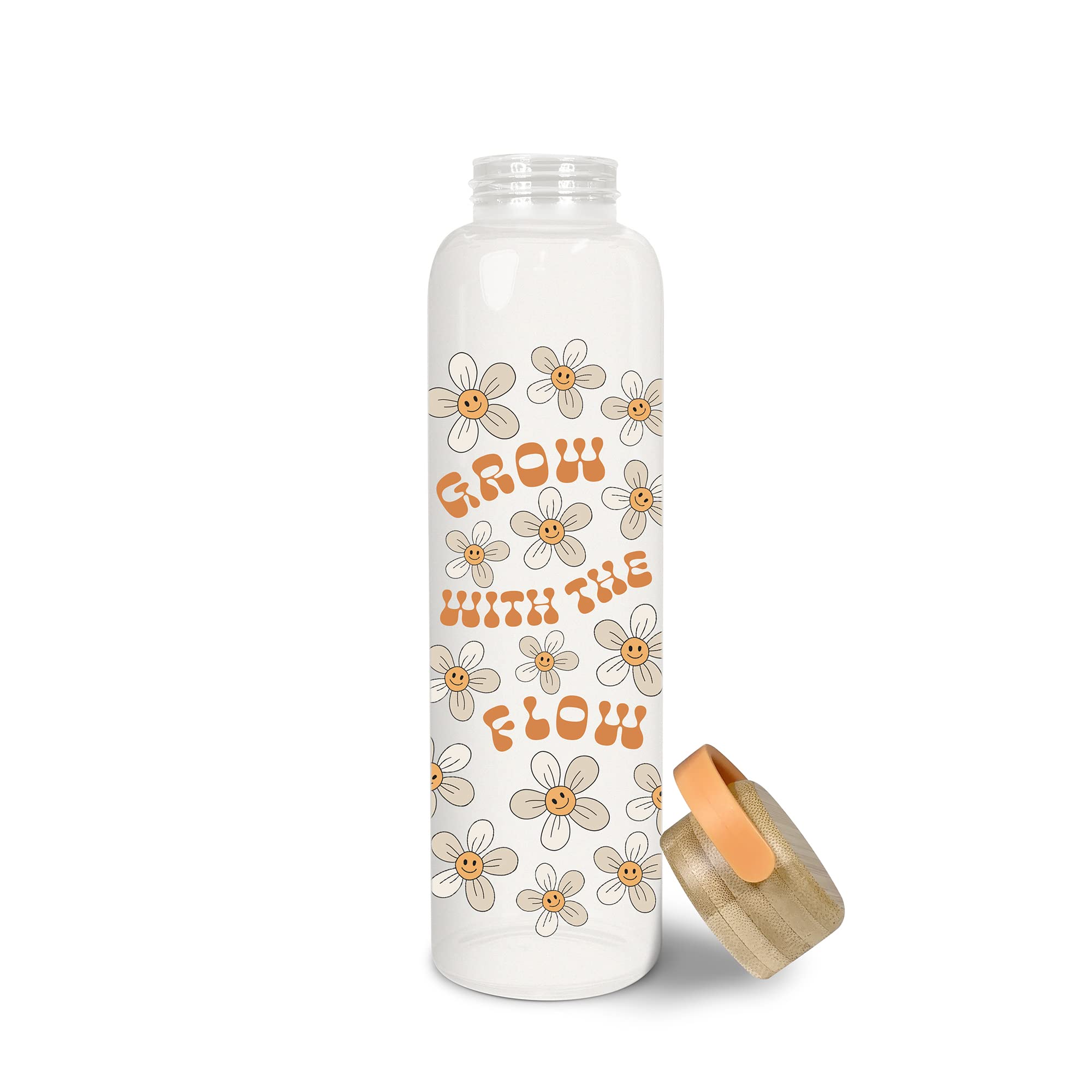 Amazon.com: Studio Oh! Grow with the Flow Glass Water Bottle